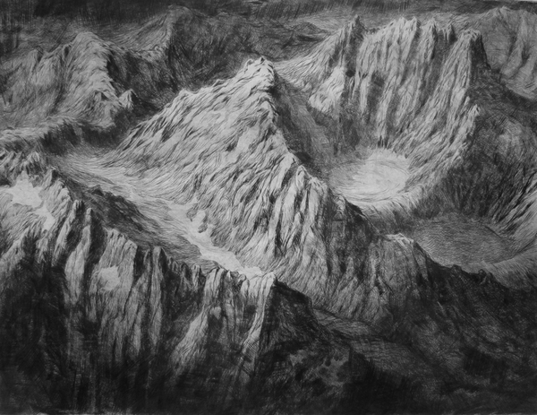 Follow Your Dreams To Your Nightmare, drypoint, 24x32in., variable edition of 20.