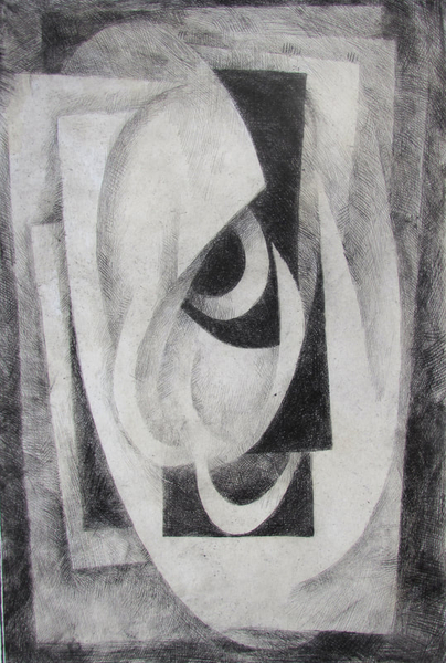 Hyperobject, drypoint 8x12 inches