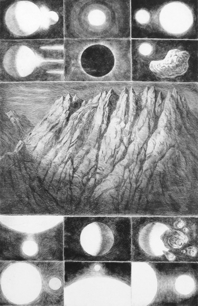 Untitled, drypoint, 18x22 approx., one-off
