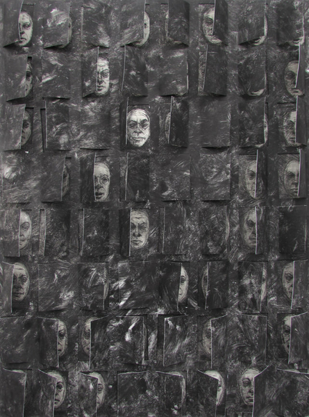 Psychopanopticon, monoprint, drypoint, 24x32 inches, one-of-one