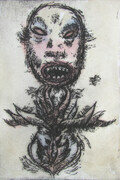 Little Devil, drypoint and watercolour 4x6 inches edition of twenty five