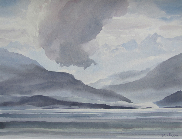 Curling Cloud Over Mainland 250.00 unframed
