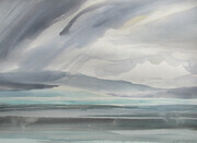 Atmospherics Over Salish Sea 11x15 inch watercolour 250.00 unframed
