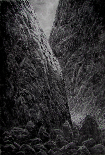 Deep, drypoint and watercolour, 8x12 inches edition of twenty
