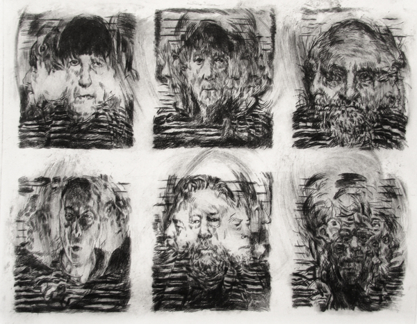 Hyperobjects, six 20th century artists, drypoint 8x10 inches edition of six