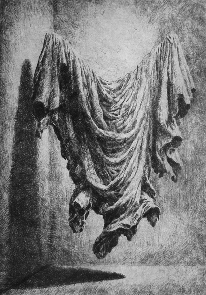 Inferred Figure, drypoint and watercolour tint, 7.5x9.5 inches, edition of ten